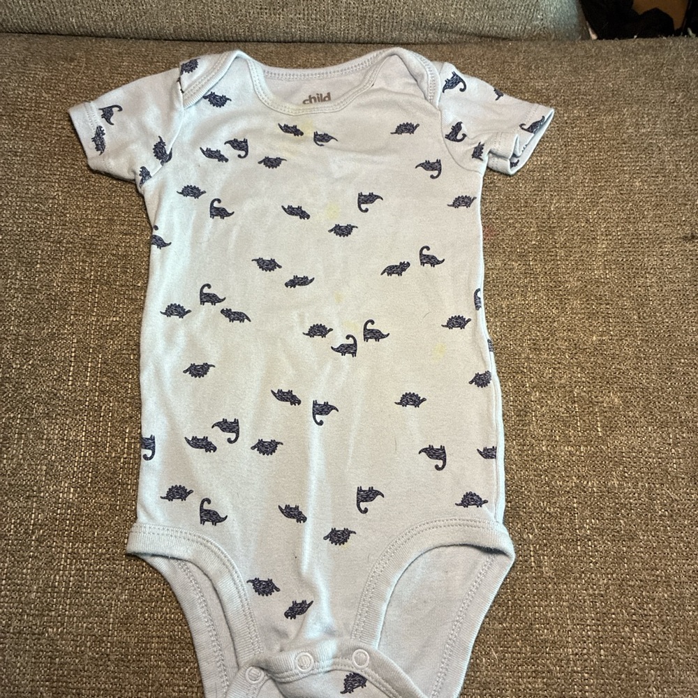 Adorable Dinosaur Print Baby Onesie